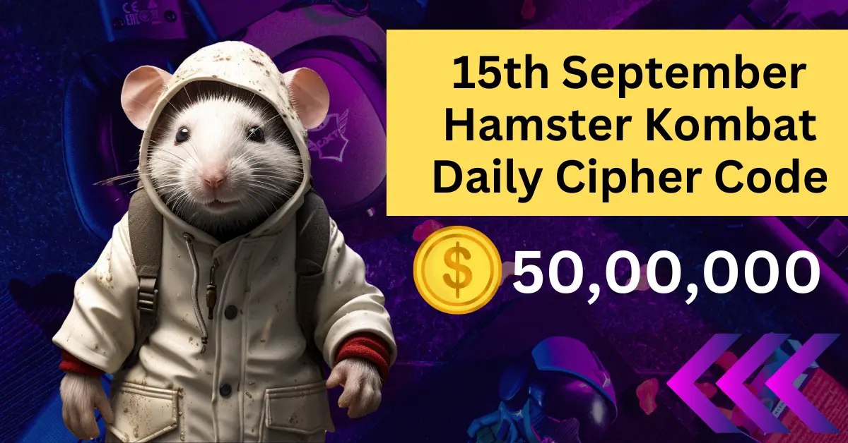 Hamster Kombat Daily Cipher Code - 15th September 2024